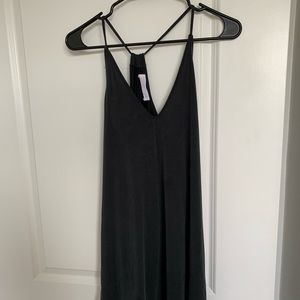 Grey/Black slip dress
